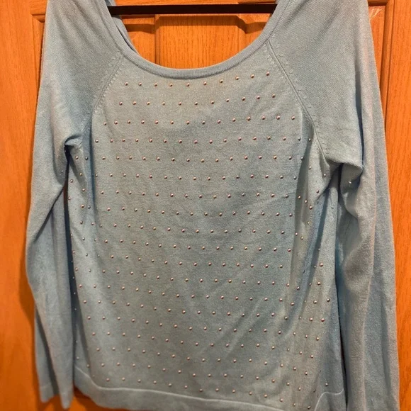 Jennifer Lopez Blue Crew Neck Sweater - Picture 1 of 1